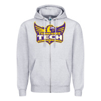 Heather Grey tennessee tech golden Zipper Hoodie - linhVisuals