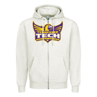 Oatmeal Heather tennessee tech golden Zipper Hoodie - linhVisuals