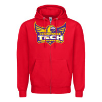 Red tennessee tech golden Zipper Hoodie - linhVisuals