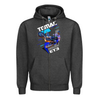Charcoal Heather eli et3 tomac pullover hoodie Zipper Hoodie - linhVisuals