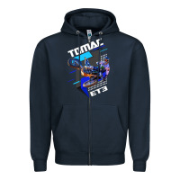 Navy eli et3 tomac pullover hoodie Zipper Hoodie - linhVisuals