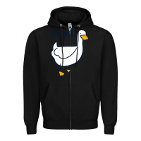 Black quack duck Zipper Hoodie - linhVisuals