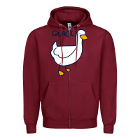 Burgundy quack duck Zipper Hoodie - linhVisuals