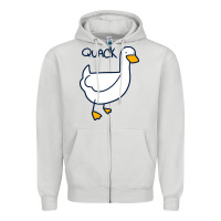 Dove Grey quack duck Zipper Hoodie - linhVisuals