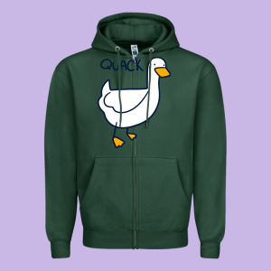 Quack Duck Zipper Hoodie Designed By Linhvisuals