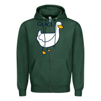 Sports Green quack duck Zipper Hoodie - linhVisuals
