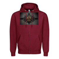 Burgundy kamelot Zipper Hoodie - linhVisuals