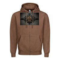 Chestnut kamelot Zipper Hoodie - linhVisuals