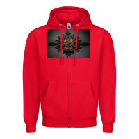 Red kamelot Zipper Hoodie - linhVisuals