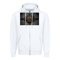 White kamelot Zipper Hoodie - linhVisuals