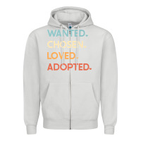 Dove Grey adoption day announcement   wanted chosen loved adopted premium t shir Zipper Hoodie - linhVisuals