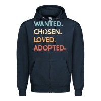 Navy adoption day announcement   wanted chosen loved adopted premium t shir Zipper Hoodie - linhVisuals