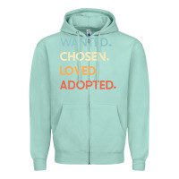 Seafoam adoption day announcement   wanted chosen loved adopted premium t shir Zipper Hoodie - linhVisuals