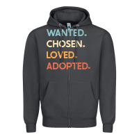 Smoke adoption day announcement   wanted chosen loved adopted premium t shir Zipper Hoodie - linhVisuals