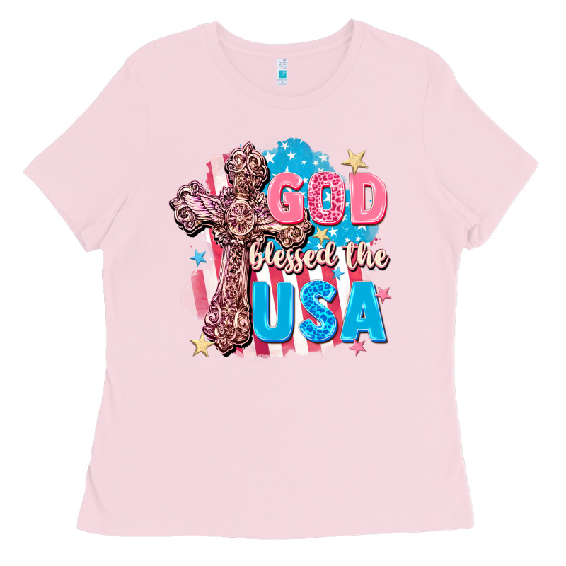 God Blessed The Usa Ladies Tee by FaDigitalArtStudio | Teevron