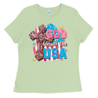 Matcha God Blessed the USA Ladies Tee - FaDigitalArtStudio