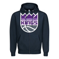 Navy sacramento Zipper Hoodie - linhVisuals