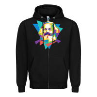 Black karl marx get vintage Zipper Hoodie - linhVisuals