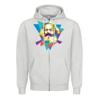 Dove Grey karl marx get vintage Zipper Hoodie - linhVisuals