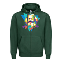 Sports Green karl marx get vintage Zipper Hoodie - linhVisuals