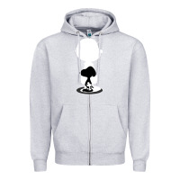 Heather Grey peanuts shadow silhouette Zipper Hoodie - linhVisuals