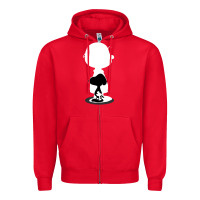 Red peanuts shadow silhouette Zipper Hoodie - linhVisuals