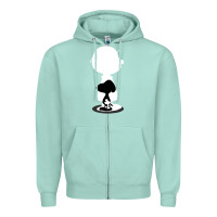 Seafoam peanuts shadow silhouette Zipper Hoodie - linhVisuals