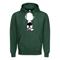 Sports Green peanuts shadow silhouette Zipper Hoodie - linhVisuals