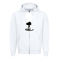 White peanuts shadow silhouette Zipper Hoodie - linhVisuals