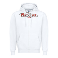White blackfoot Zipper Hoodie - linhVisuals