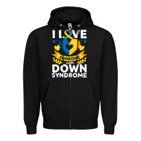 Black down syndrome awareness month special needs love Zipper Hoodie - linhVisuals