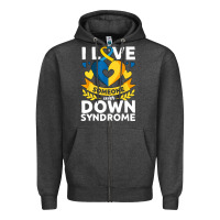 Charcoal Heather down syndrome awareness month special needs love Zipper Hoodie - linhVisuals