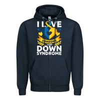 Navy down syndrome awareness month special needs love Zipper Hoodie - linhVisuals