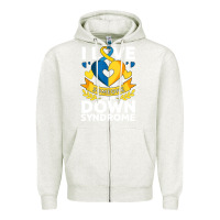 Oatmeal Heather down syndrome awareness month special needs love Zipper Hoodie - linhVisuals