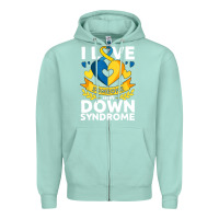 Seafoam down syndrome awareness month special needs love Zipper Hoodie - linhVisuals
