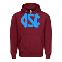 Burgundy north carolina Zipper Hoodie - linhVisuals