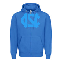 True Royal north carolina Zipper Hoodie - linhVisuals