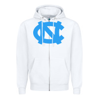 White north carolina Zipper Hoodie - linhVisuals