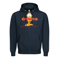 Navy garfiel Zipper Hoodie - linhVisuals