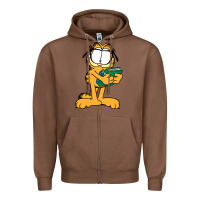 Chestnut garfiel Zipper Hoodie - linhVisuals