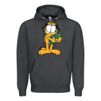 Smoke garfiel Zipper Hoodie - linhVisuals