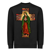 Black our lady of guadalupe cros Heavyweight Sweatshirt - JahusDesignShop