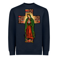 Navy our lady of guadalupe cros Heavyweight Sweatshirt - JahusDesignShop