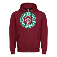 Burgundy have coffee, watch radar new Zipper Hoodie - linhVisuals