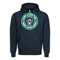 Navy have coffee, watch radar new Zipper Hoodie - linhVisuals