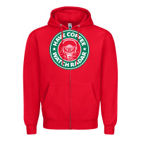 Red have coffee, watch radar new Zipper Hoodie - linhVisuals