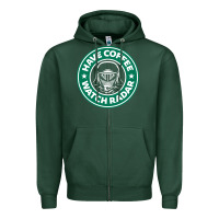Sports Green have coffee, watch radar new Zipper Hoodie - linhVisuals