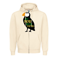 Sandshell not now arctic puffin! ,  not now arctic puffin Zipper Hoodie - linhVisuals