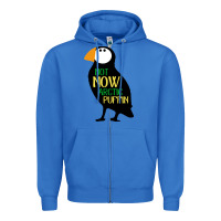 True Royal not now arctic puffin! ,  not now arctic puffin Zipper Hoodie - linhVisuals