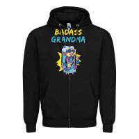 Black badass grandma family mother grandma t shirt Zipper Hoodie - linhVisuals